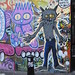 Crazy Cat Street Art Near Brick Lane