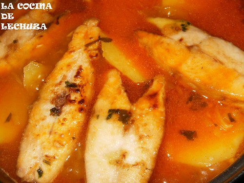 Castañeta en salsa-añadir pescado
