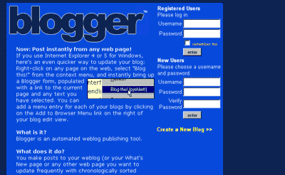 Blogger 1999