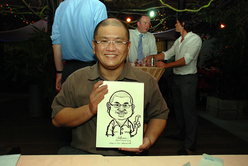 Caricature live sketching for Mark and Ivy's wedding solemization - 14