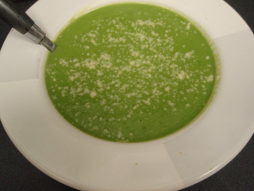 pea soup with parmesan