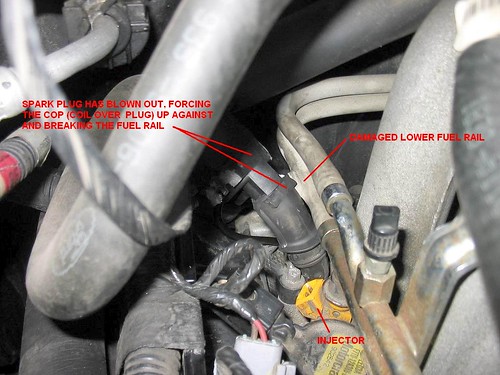  Blown spark plug on Ford Triton 5.4L 