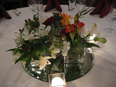 pretty flowers on the tables