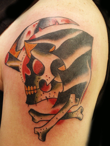 Reaper Tattoo by Nowhere Fast Tattoo. By Dan Kubin at Nowhere Fast Tattoo.