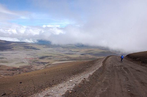 Mountain biking down Cotopaxi Volcano
