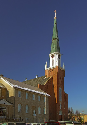 Sainte Genevieve Roman Catholic Church, in Sainte Genevieve, Missouri, USA - exterior