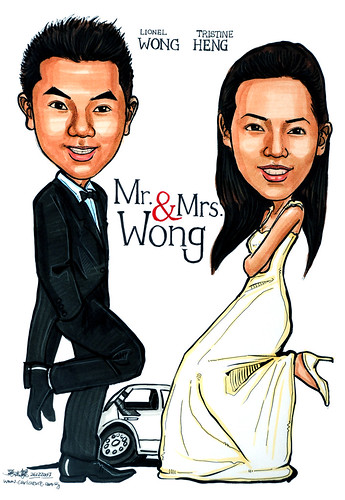 Caricatures Mr & Mrs Wong Suzuki Sports