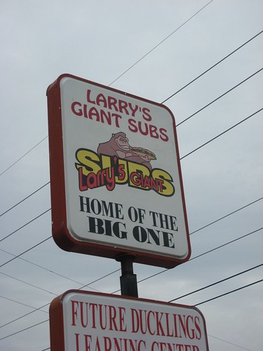 Larry's Giant Subs sign