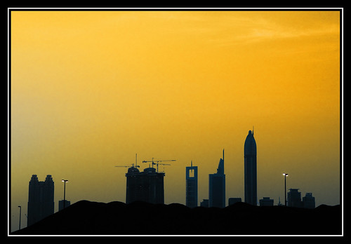 Dubai Skyline At Night. Dubai skyline, Emirates