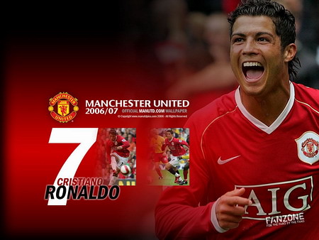 Cristiano Ronaldo Celebrates the Manchester United's Goal 