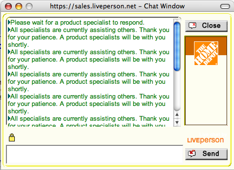 Home Depot Live Chat