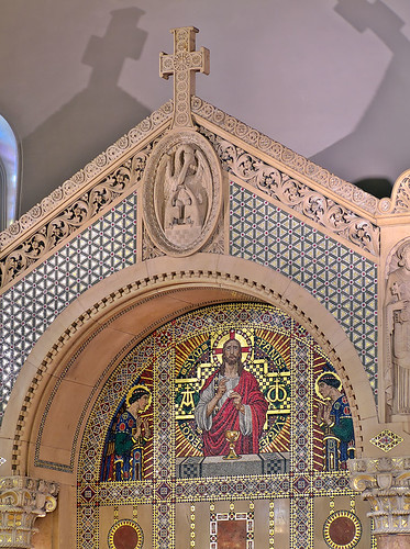 Saints Teresa and Bridget Roman Catholic Church, in Saint Louis, Missouri, USA - altar mosaic 2