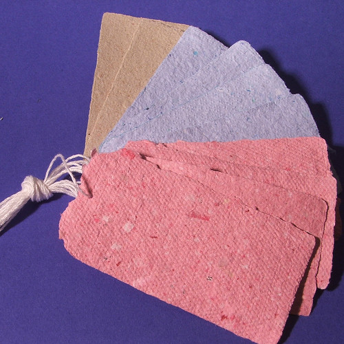 Handmade Recycled Paper Hang Tags by Claudia's Creations