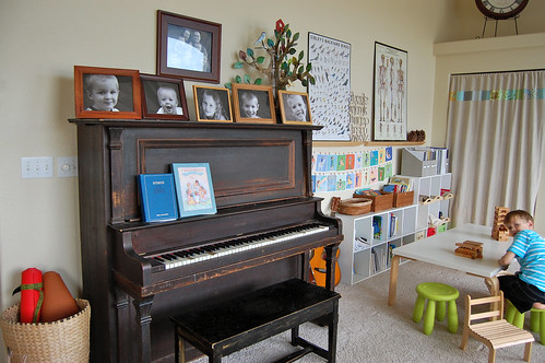 a view of the piano