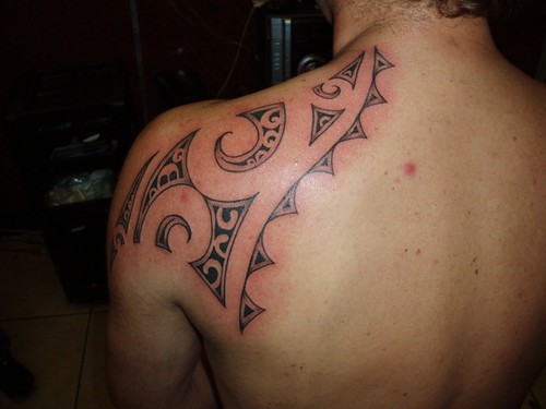 Frehand Polynesian Tribal Tattoo by Jon Poulson