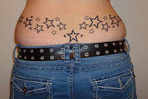 star tattoo lower back. Lower Back Star Tattoo 25