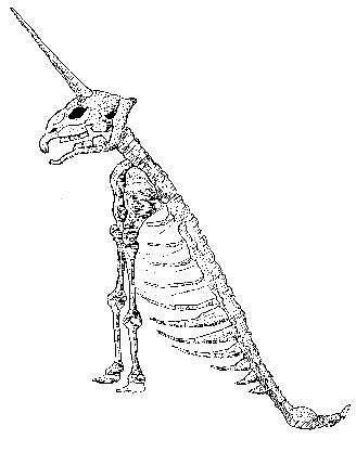 fish skeleton tattoo. unicorn skeleton