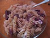 gf pasta with beets and goat cheese