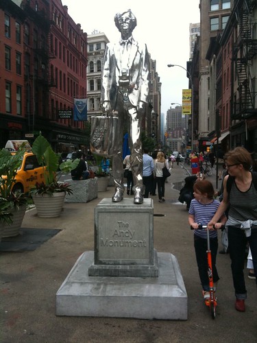 Andy Warhol's statue near Union Square