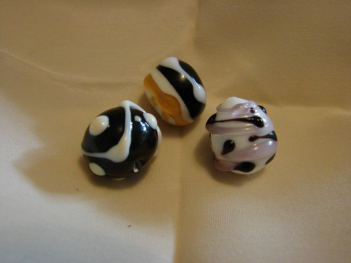 My first 3 lampwork beads