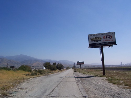 Rough frontage road near Banning, California