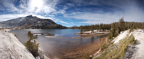 Photo: Panorama of Lower Cathedral Lake. Photo by Tyler Westcott.