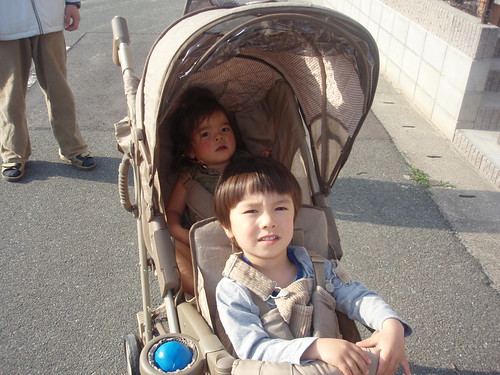 in the stroller together