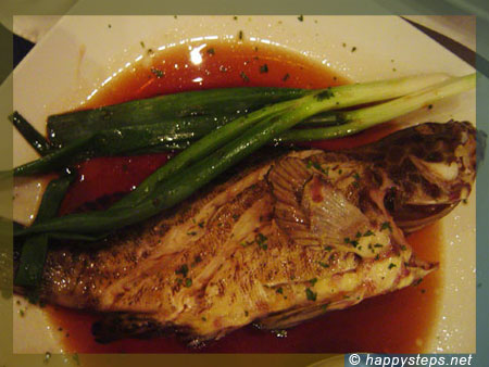Steamed fish (Lapu-Lapu) at Bar 21