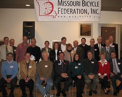 The St. Louis Cycling Commission poses for a group photo