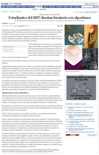 el Pais article on Nervous System, 2.1 million circulation