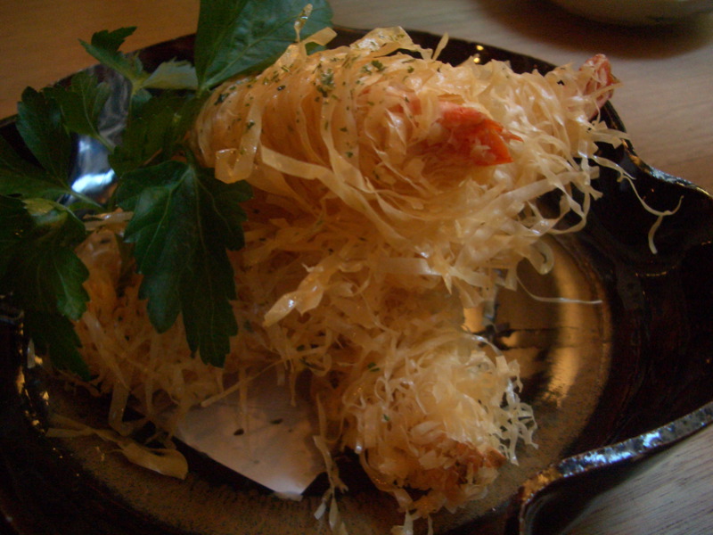 Ebi tempura at Hako