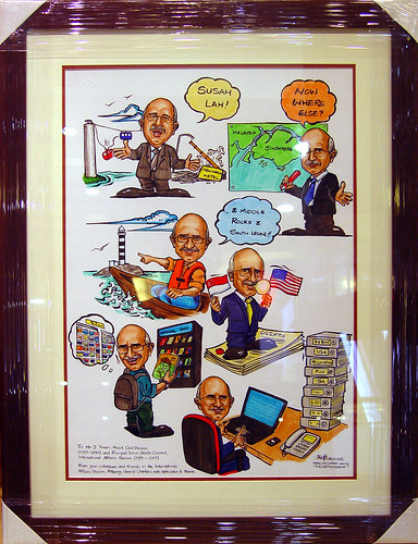 Caricatures Attorney-General Chambers framed