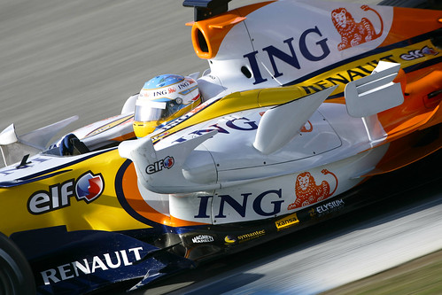 F1 Renault and Alonso in Jerez