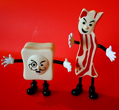 Mister Bacon Versus Monsieur Tofu by zoomar