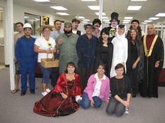 Fidel among the other co-workers who dressed up. (10/31/07)