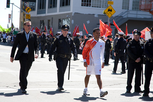 Olympic Torch Run in San Francisco