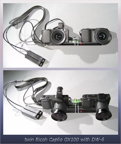 twin GX100+DW-6 for stereo & super wide (2pic panorama)