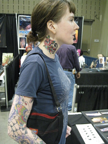  Neck Tattoo on Nancy Miller 