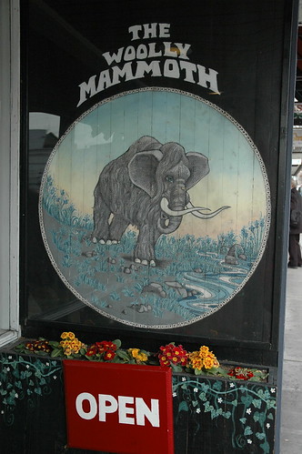 Woolly Mammoth Sign, The U District, Seattle, Washington USA
