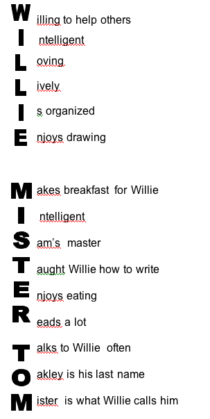 acrostic name poem. My poem is an acrostic poem