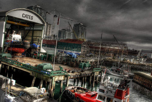 HDR - Lonsdale Quay on a Gloomy Day