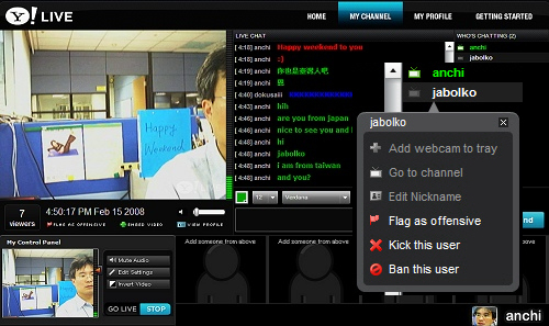 Y! Live @ Yahoo Webcam Channel Happy weekend