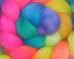 Handspun yarn or fiber... Your choice!  Candy Sprinkles on BFL - 4 oz (WW)