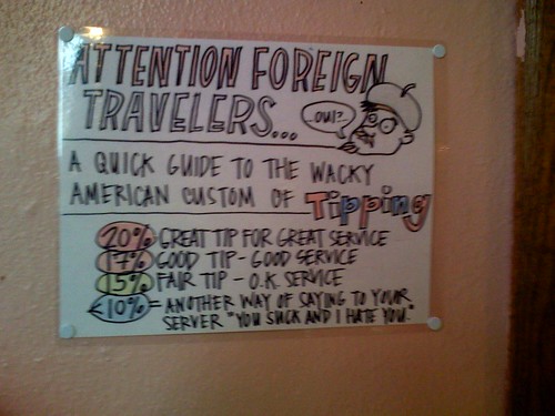 Attention foreign travelers...a quick guide to the wacky American custom of tipping