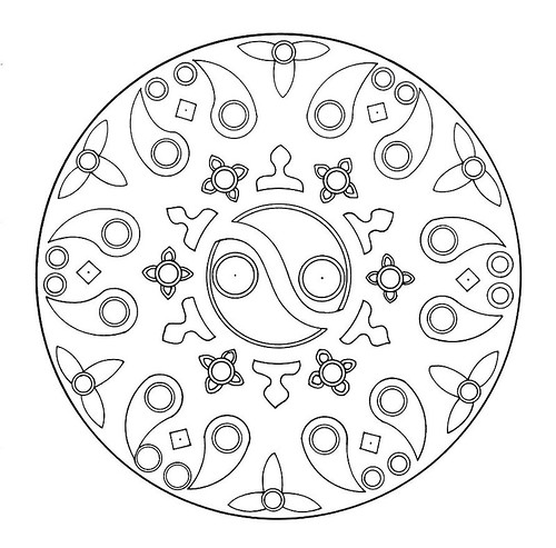 ying yang coloring pages - photo #42