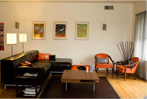 Minimalist furniture of contemporary living room