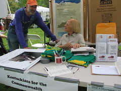 Betty Hibler at KFTC table (by Kentuckians for the Commonwealth)