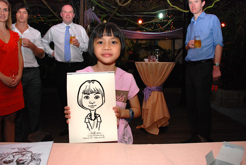 Caricature live sketching for Mark and Ivy's wedding solemization - 15