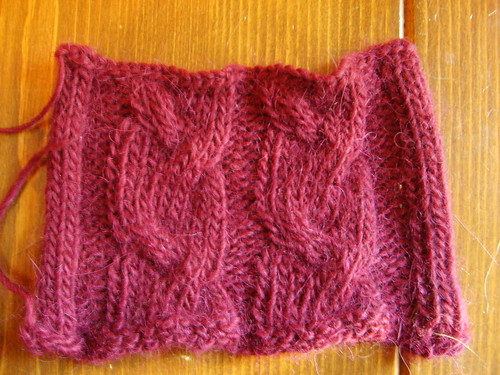 Cabled swatch