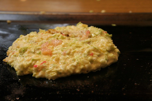 okonomiyaki cooking